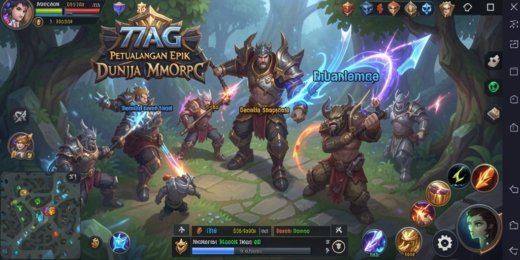 Tampilan gameplay 77AG yang menarik dalam dunia MMORPG.