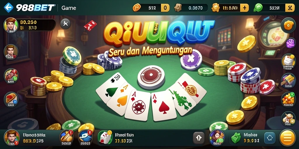 Screenshot gameplay QiuQiu di 988BET dengan tampilan menarik