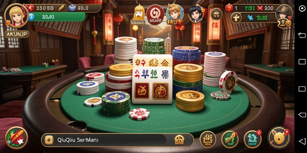 Tampilan gameplay QiuQiu yang seru dan menantang di AKUNJP.
