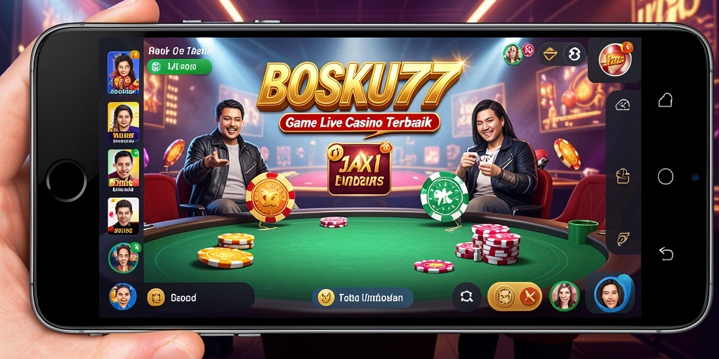 Tampilan gameplay menarik dari aplikasi Live Casino BOSKU777.