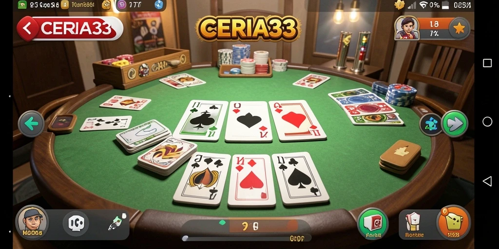 Tampilan gameplay seru dari CERIA33 saat bermain Gaple.