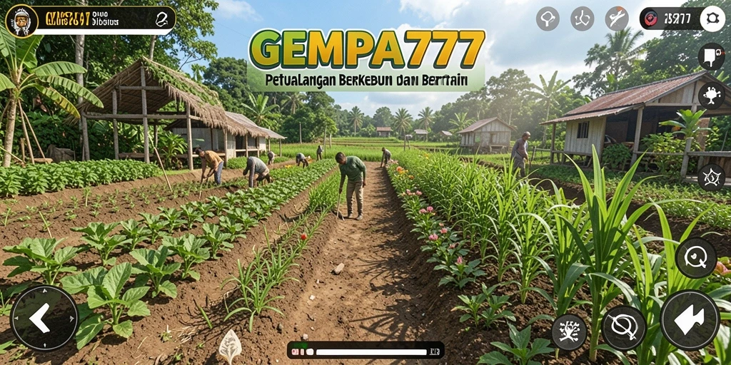 Tampilan gameplay GEMPA777 yang seru dan interaktif dalam bertani.