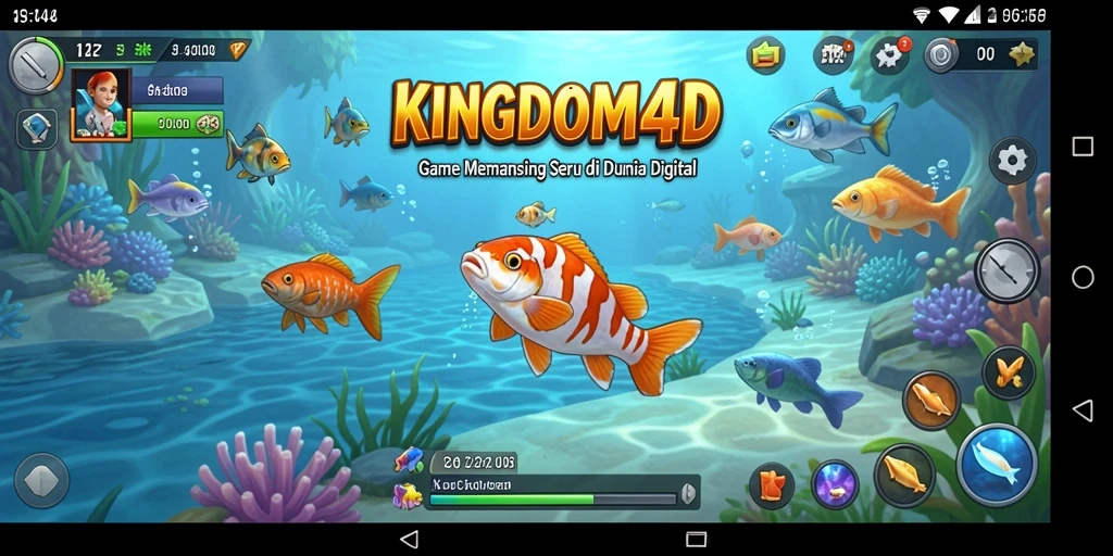 Gameplay seru KINGDOM4D dengan pemandangan memancing yang menawan.