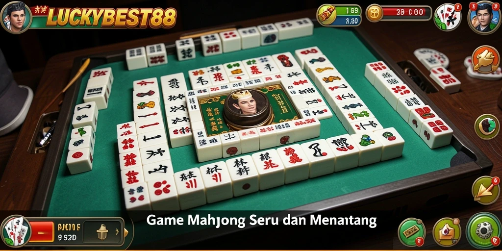 Screenshot gameplay LUCKYBEST88 yang menampilkan suasana permainan Mahjong.