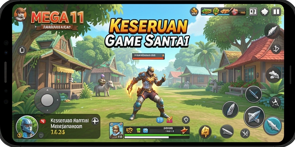 Gameplay MEGA111 yang penuh keseruan dan warna-warni.