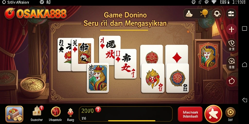 Screenshot gameplay OSAKA88 menampilkan aksi seru permainan Domino.