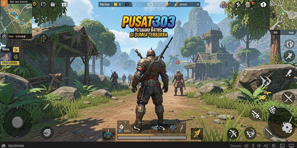 Tampilan gameplay PUSAT303 di dunia terbuka yang luas dan menakjubkan.