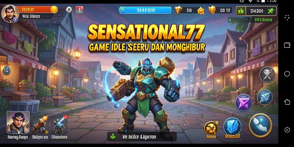 Tampilan menarik dari gameplay Idle SENSATIONAL77 yang seru.