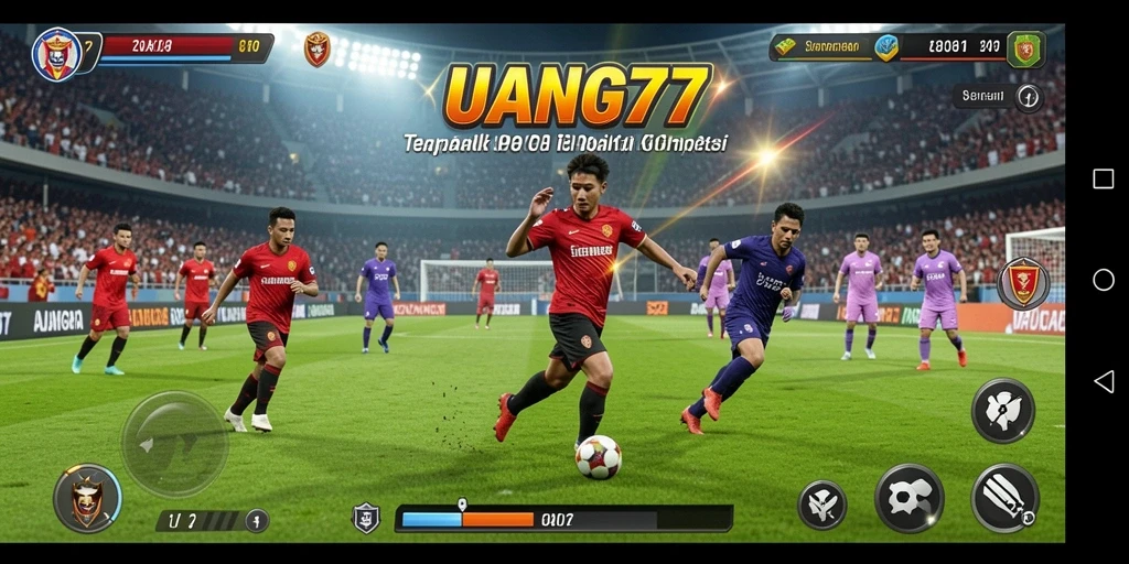 Tampilan gameplay mendebarkan UANG77 yang penuh aksi olahraga.