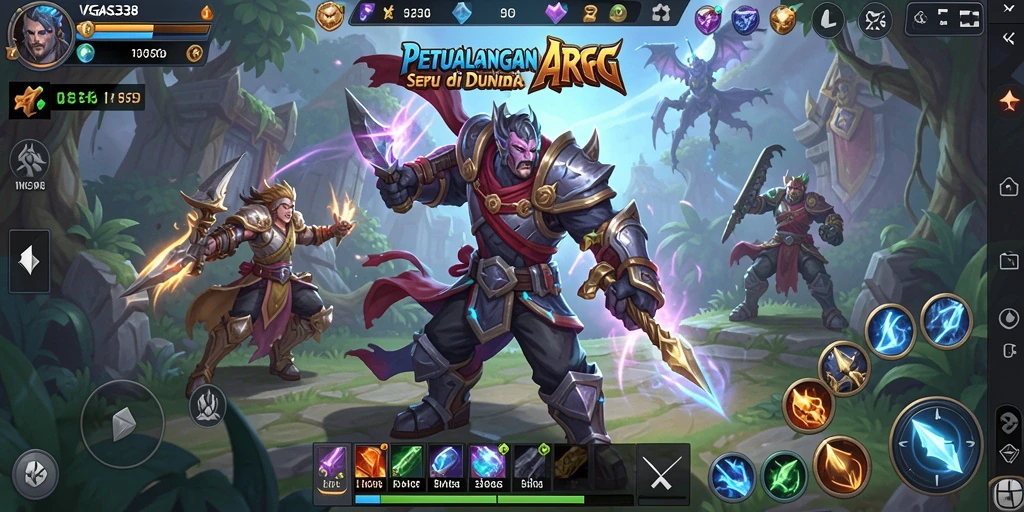 Tangkapan layar menunjukkan aksi seru dalam game ARPG VEGAS338.